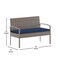 Flash Furniture 4 Piece Gray Patio Set with Navy Cushions JJ-S312-GYNV-GG - alternate 7